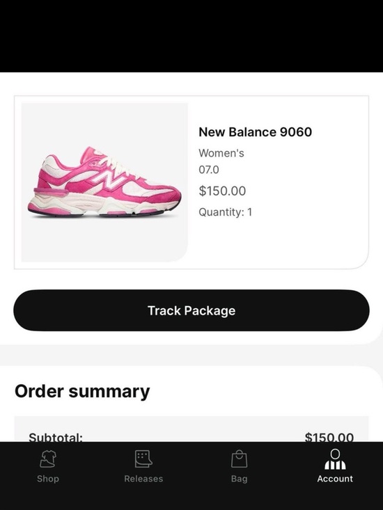 New Balance Women’s 9060 Hot Pink & White Sneakers - Picture 3 of 6